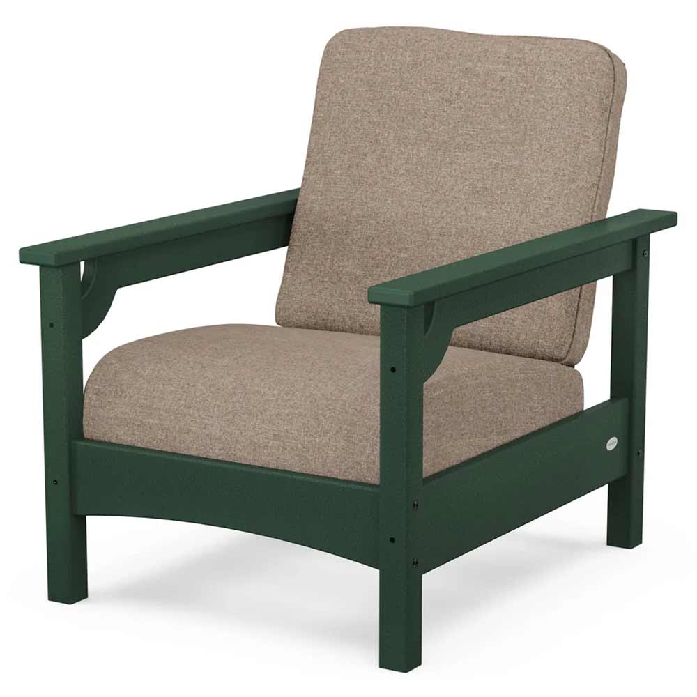 POLYWOOD® Outdoor Furniture Green / Spiced Burlap POLYWOOD® - Club Chair - PWCLC23GY