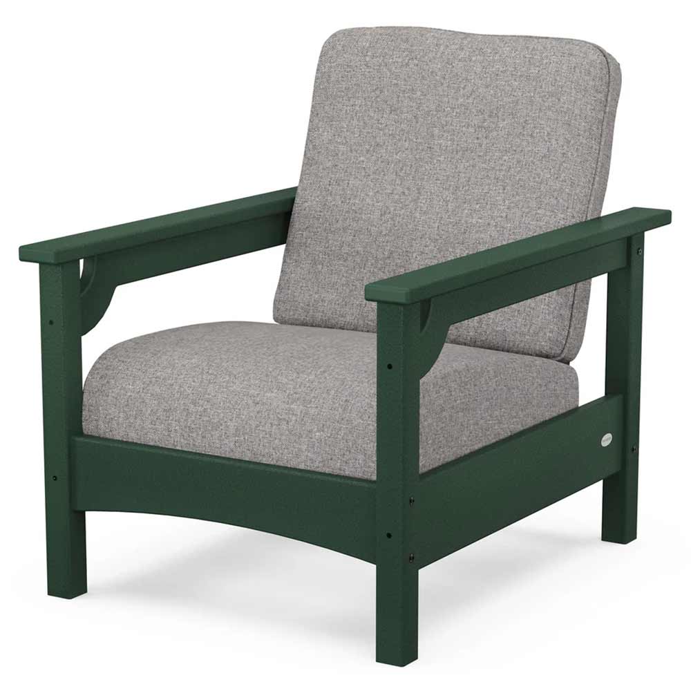 POLYWOOD® Outdoor Furniture Green / Grey Mist POLYWOOD® - Club Chair - PWCLC23GY