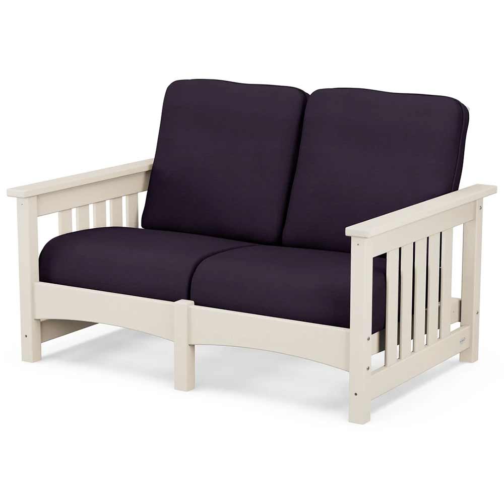 POLYWOOD® Outdoor Furniture POLYWOOD® - Club Mission Loveseat - PWCMC47GY
