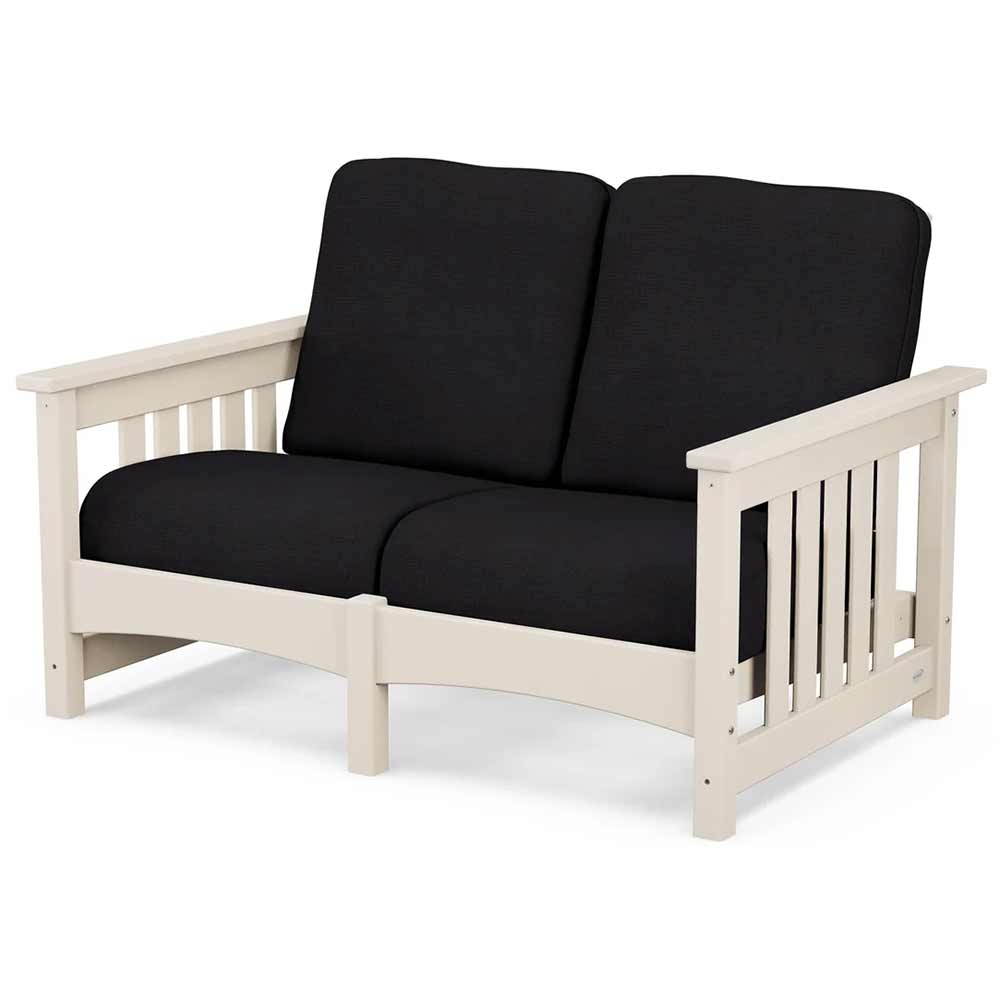 POLYWOOD® Outdoor Furniture POLYWOOD® - Club Mission Loveseat - PWCMC47GY