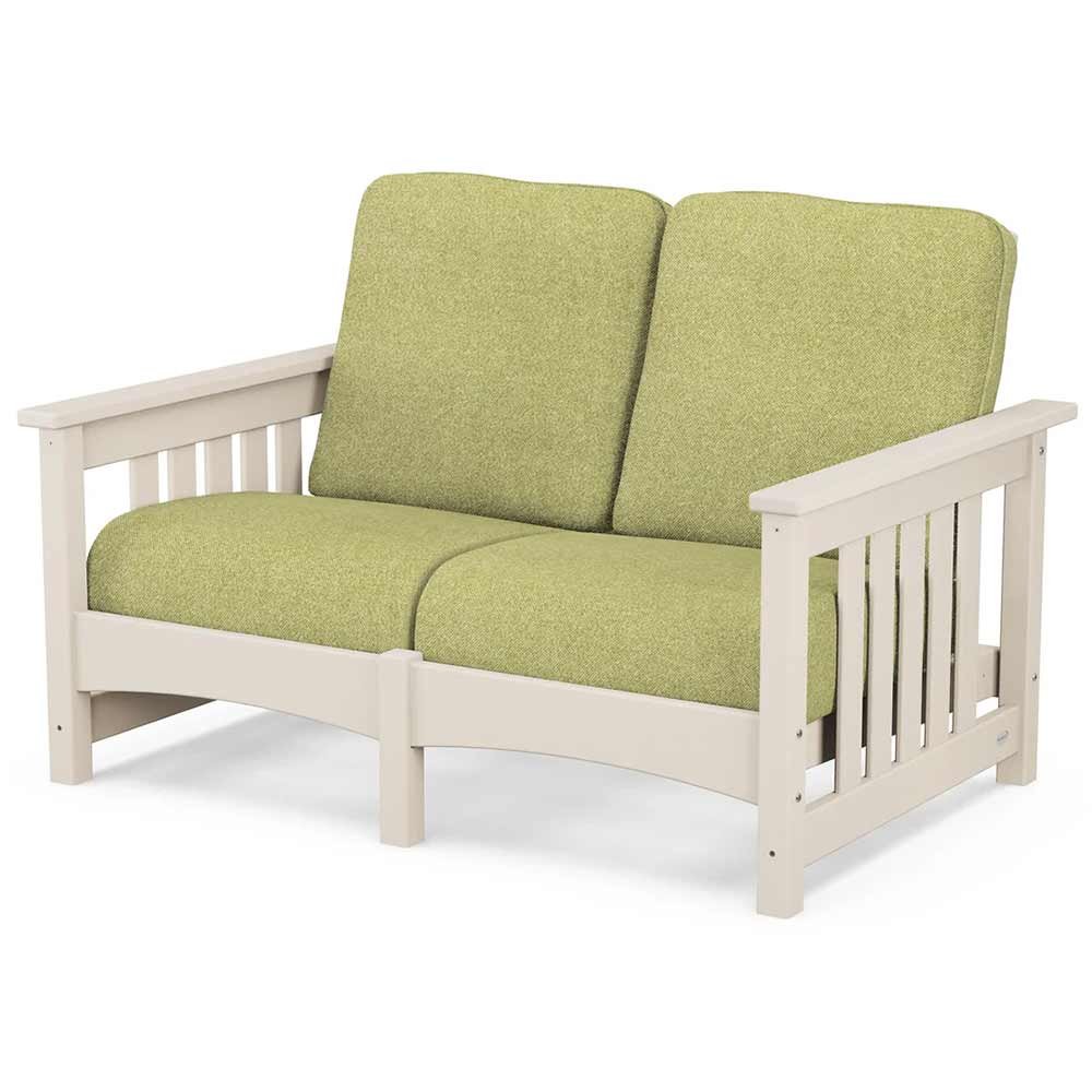 POLYWOOD® Outdoor Furniture POLYWOOD® - Club Mission Loveseat - PWCMC47GY
