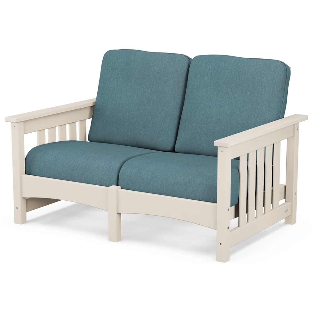 POLYWOOD® Outdoor Furniture POLYWOOD® - Club Mission Loveseat - PWCMC47GY
