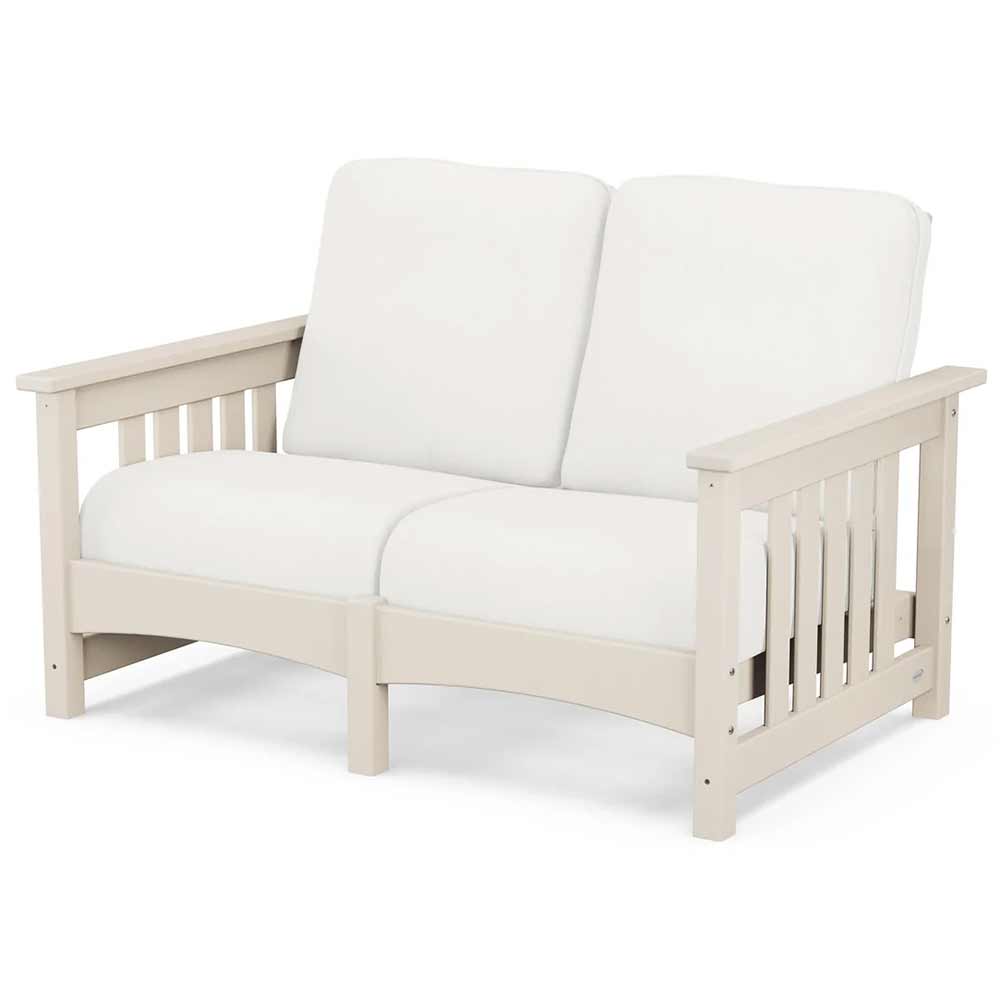 POLYWOOD® Outdoor Furniture POLYWOOD® - Club Mission Loveseat - PWCMC47GY