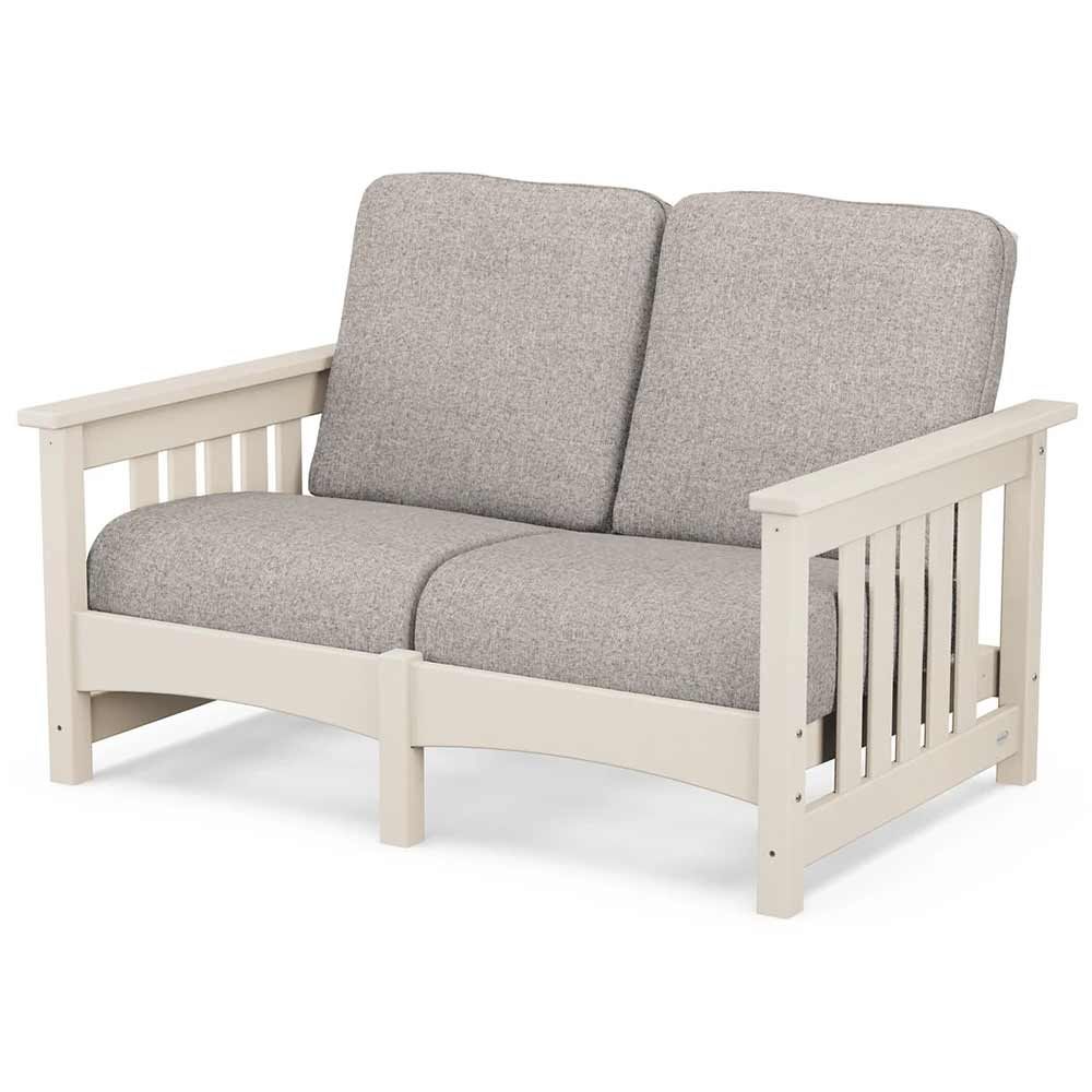 POLYWOOD® Outdoor Furniture POLYWOOD® - Club Mission Loveseat - PWCMC47GY