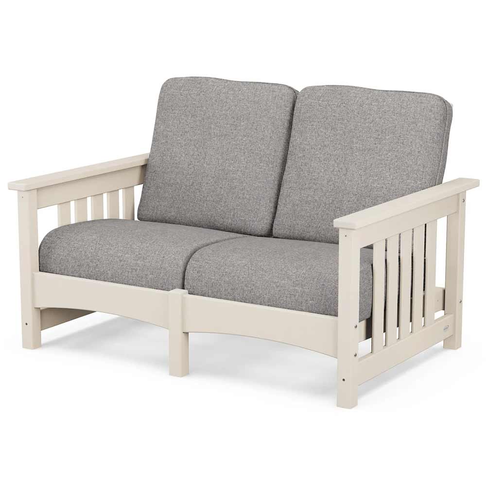 POLYWOOD® Outdoor Furniture POLYWOOD® - Club Mission Loveseat - PWCMC47GY