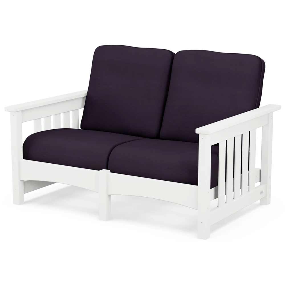 POLYWOOD® Outdoor Furniture POLYWOOD® - Club Mission Loveseat - PWCMC47GY