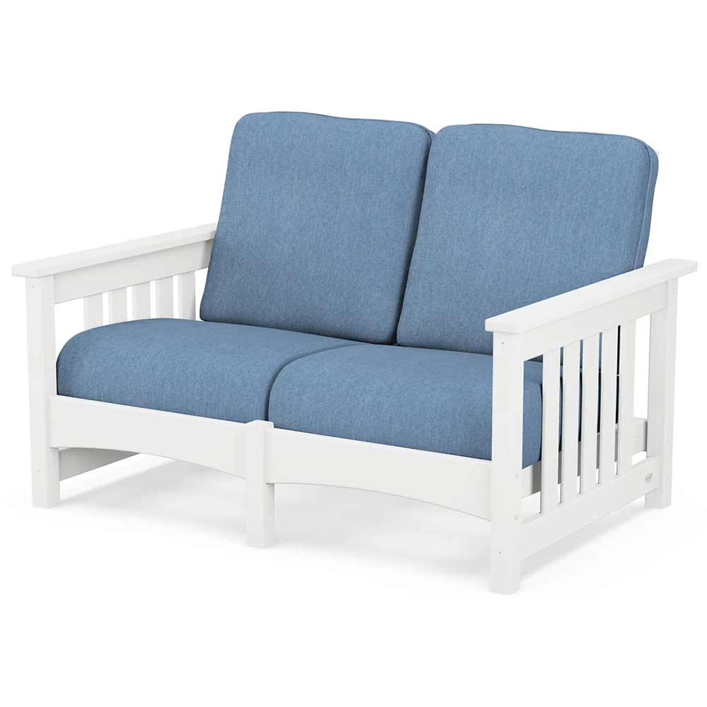 POLYWOOD® Outdoor Furniture POLYWOOD® - Club Mission Loveseat - PWCMC47GY