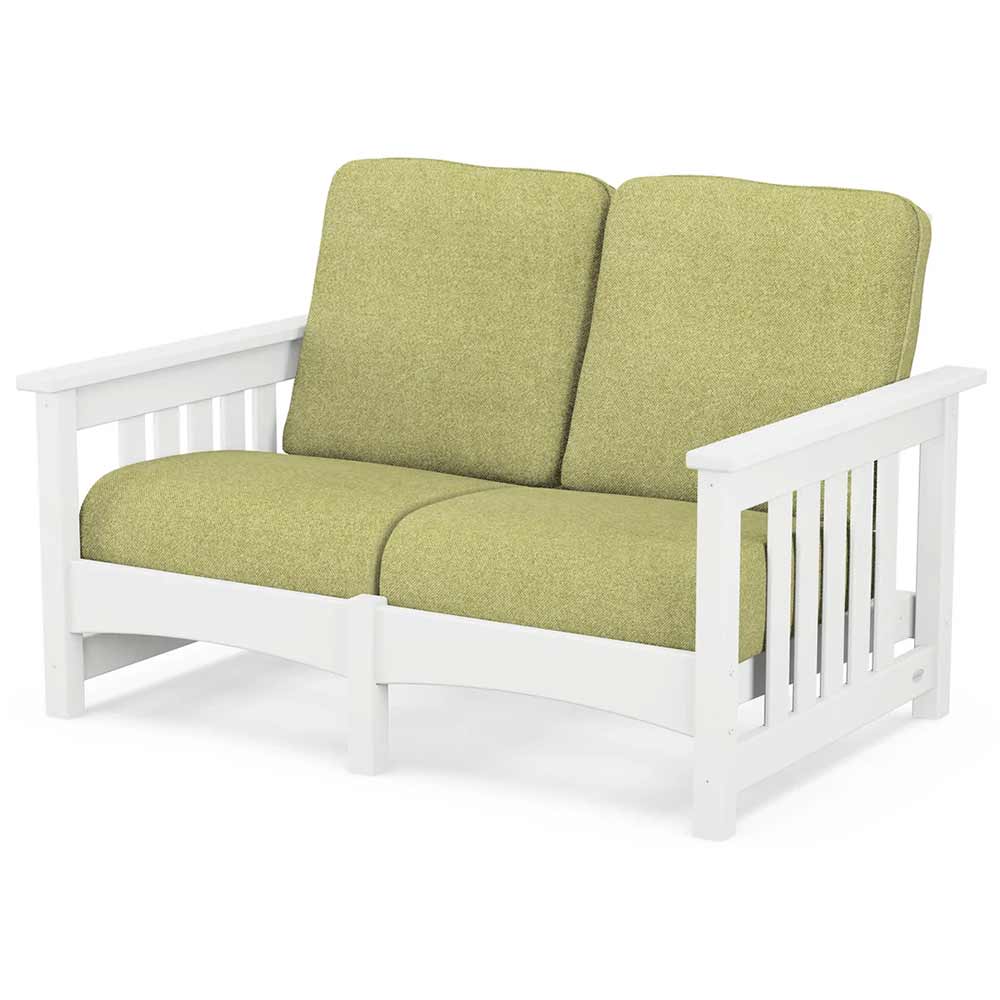 POLYWOOD® Outdoor Furniture POLYWOOD® - Club Mission Loveseat - PWCMC47GY