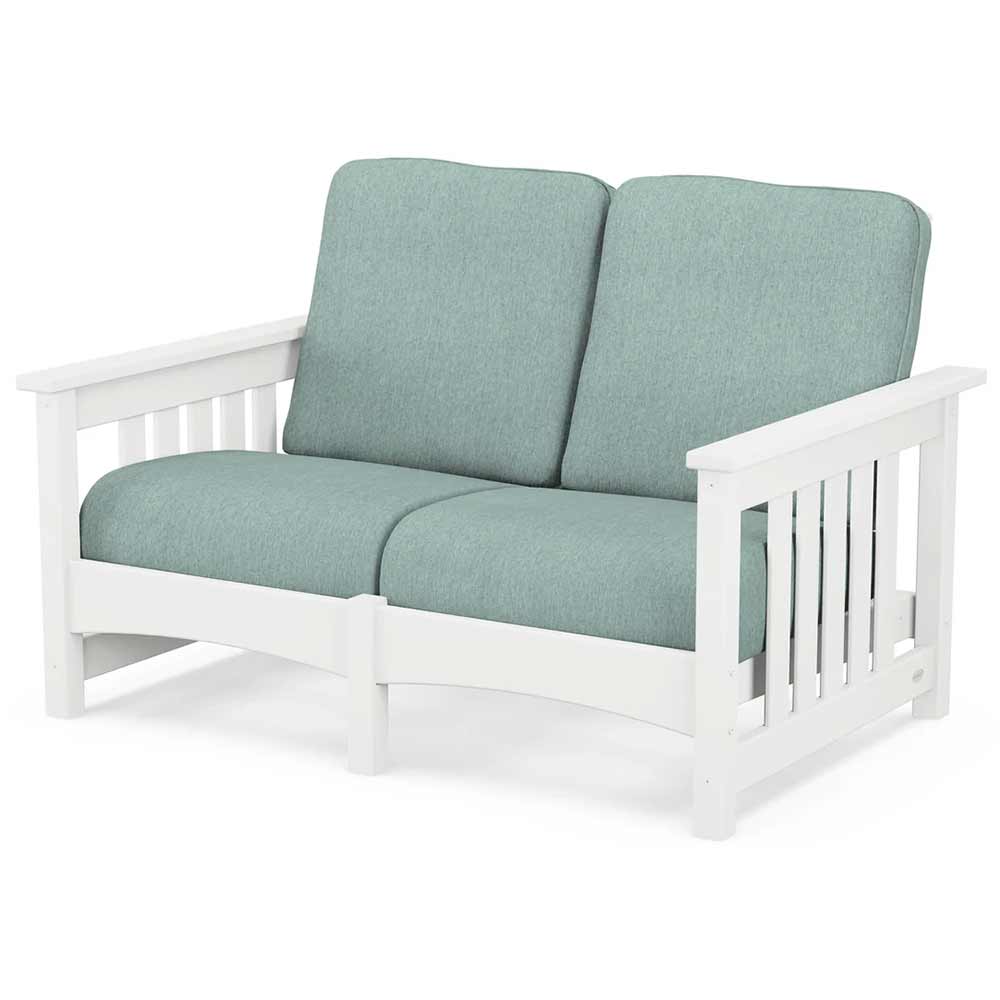 POLYWOOD® Outdoor Furniture POLYWOOD® - Club Mission Loveseat - PWCMC47GY