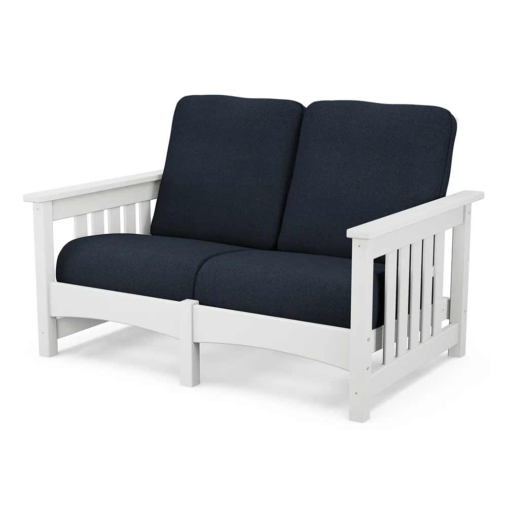 POLYWOOD® Outdoor Furniture POLYWOOD® - Club Mission Loveseat - PWCMC47GY
