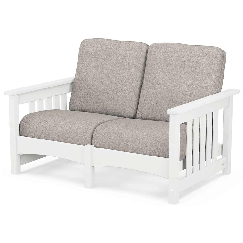 POLYWOOD® Outdoor Furniture POLYWOOD® - Club Mission Loveseat - PWCMC47GY