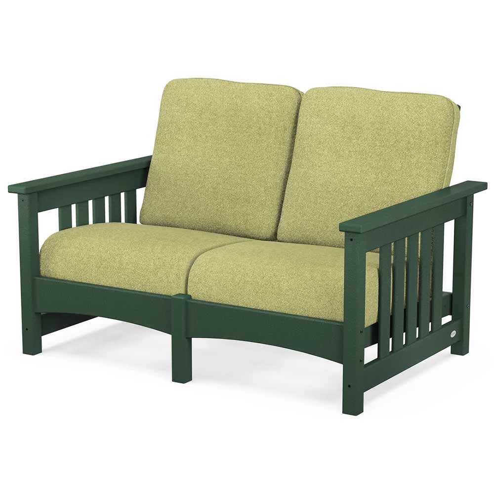 POLYWOOD® Outdoor Furniture POLYWOOD® - Club Mission Loveseat - PWCMC47GY
