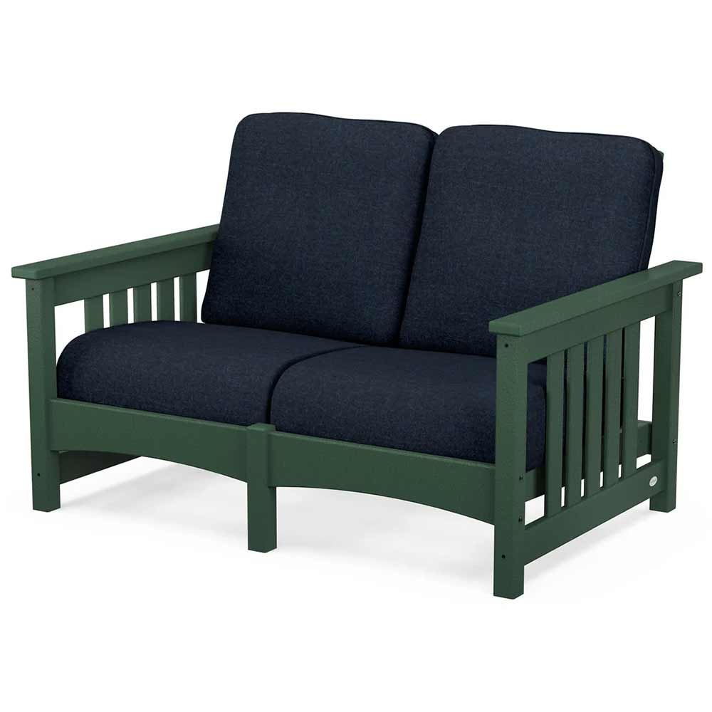 POLYWOOD® Outdoor Furniture POLYWOOD® - Club Mission Loveseat - PWCMC47GY