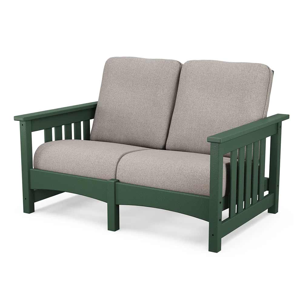 POLYWOOD® Outdoor Furniture POLYWOOD® - Club Mission Loveseat - PWCMC47GY