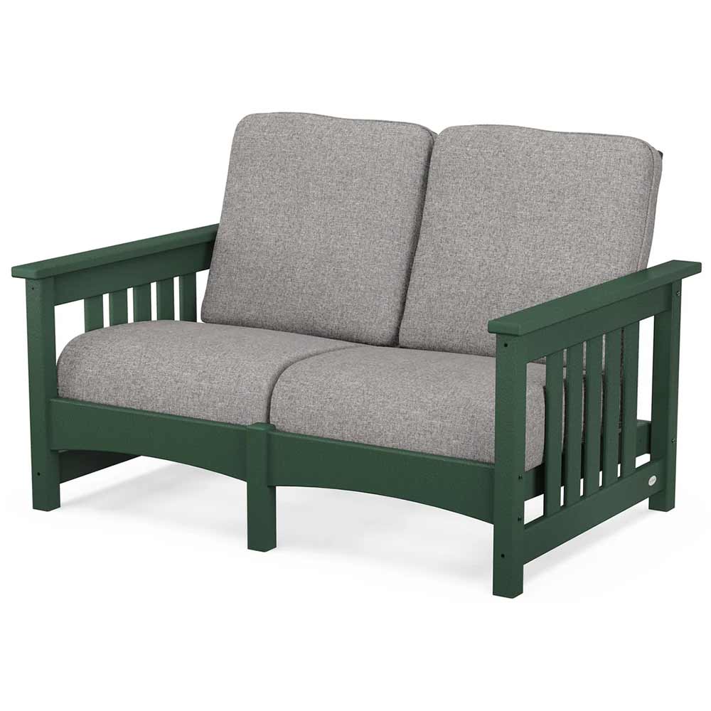 POLYWOOD® Outdoor Furniture POLYWOOD® - Club Mission Loveseat - PWCMC47GY