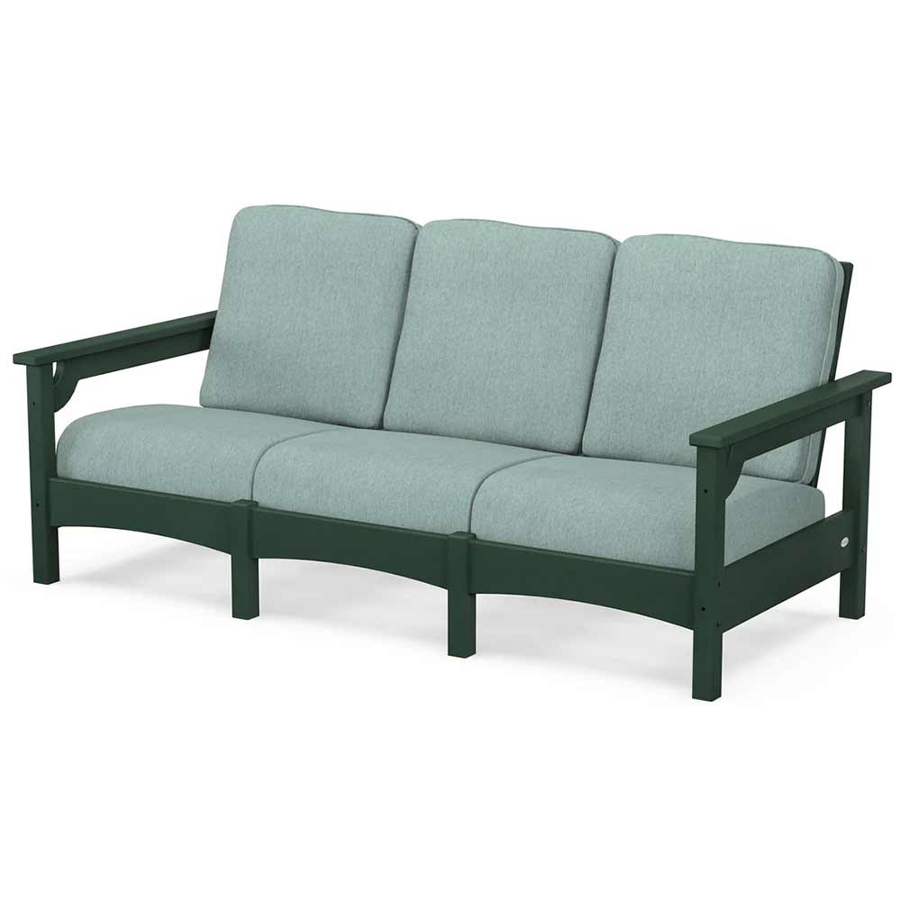 POLYWOOD® Outdoor Furniture Green / Glacier Spa POLYWOOD® Club Sofa - PWCLC71