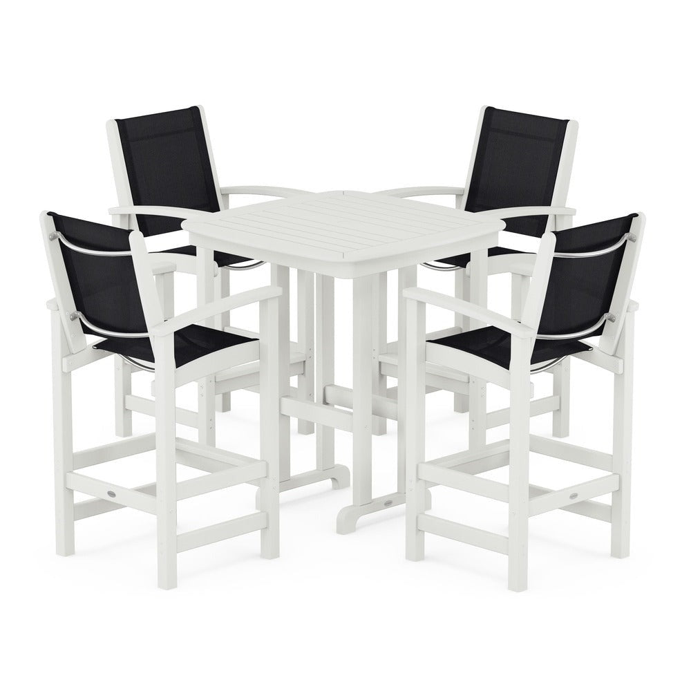 POLYWOOD® Outdoor Furniture POLYWOOD® Coastal 5-Piece Bar Set - PWS210-1