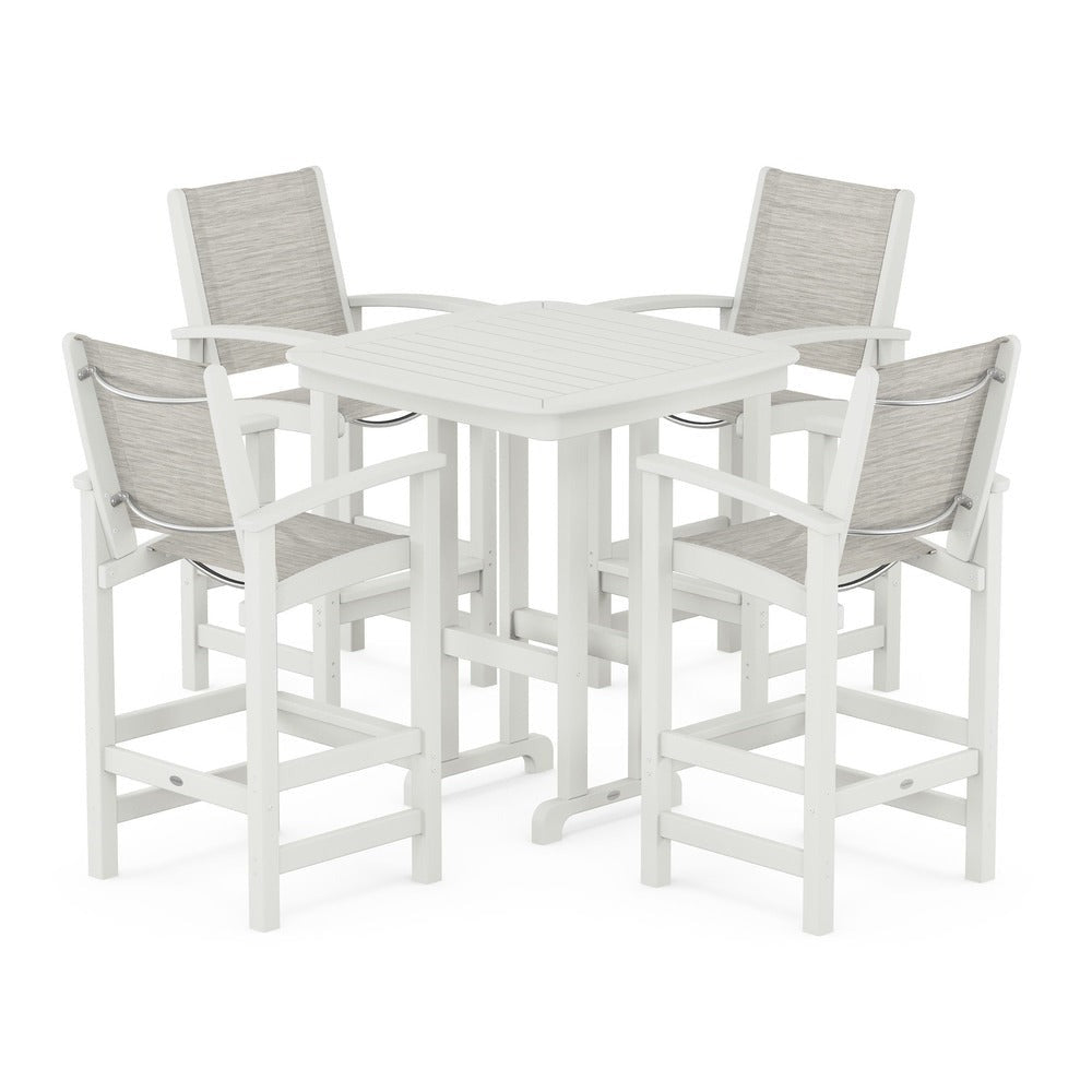 POLYWOOD® Outdoor Furniture POLYWOOD® Coastal 5-Piece Bar Set - PWS210-1