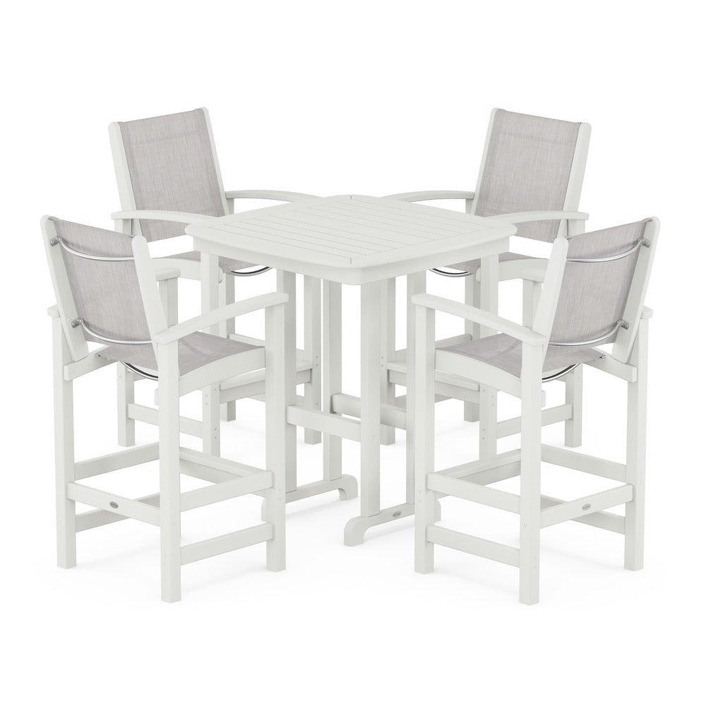 POLYWOOD® Outdoor Furniture POLYWOOD® Coastal 5-Piece Bar Set - PWS210-1