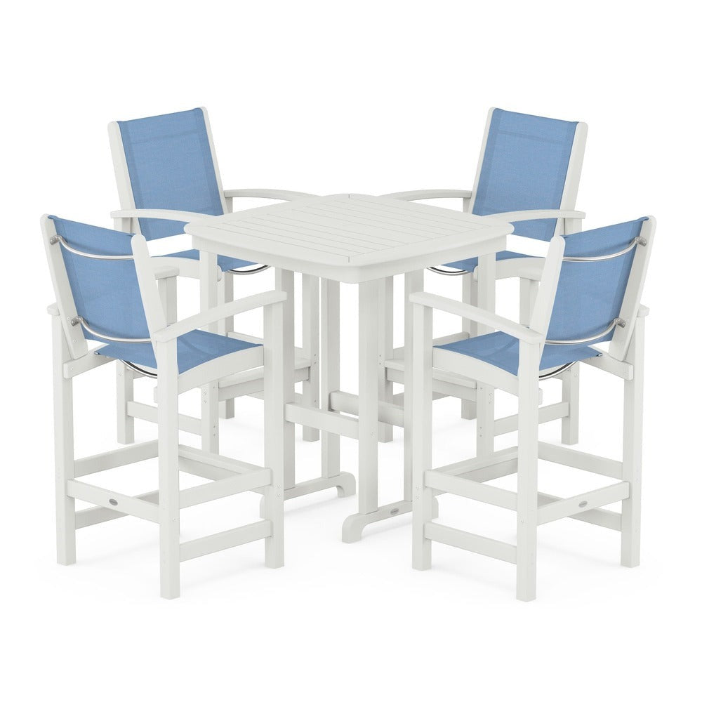 POLYWOOD® Outdoor Furniture POLYWOOD® Coastal 5-Piece Bar Set - PWS210-1