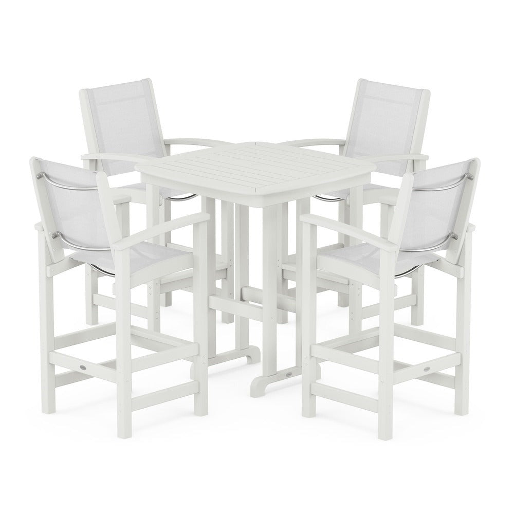 POLYWOOD® Outdoor Furniture POLYWOOD® Coastal 5-Piece Bar Set - PWS210-1