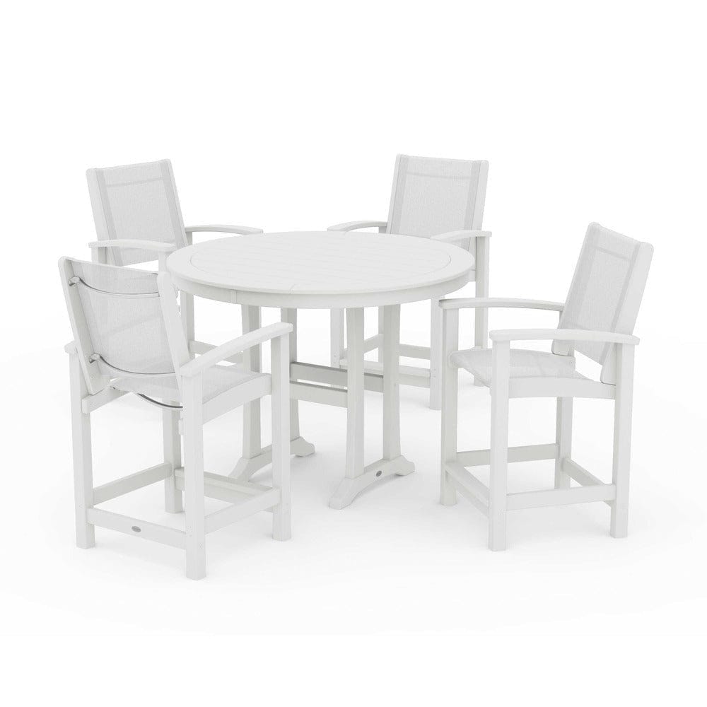 POLYWOOD® Outdoor Furniture POLYWOOD® - Coastal 5-Piece Counter Set - PWS319