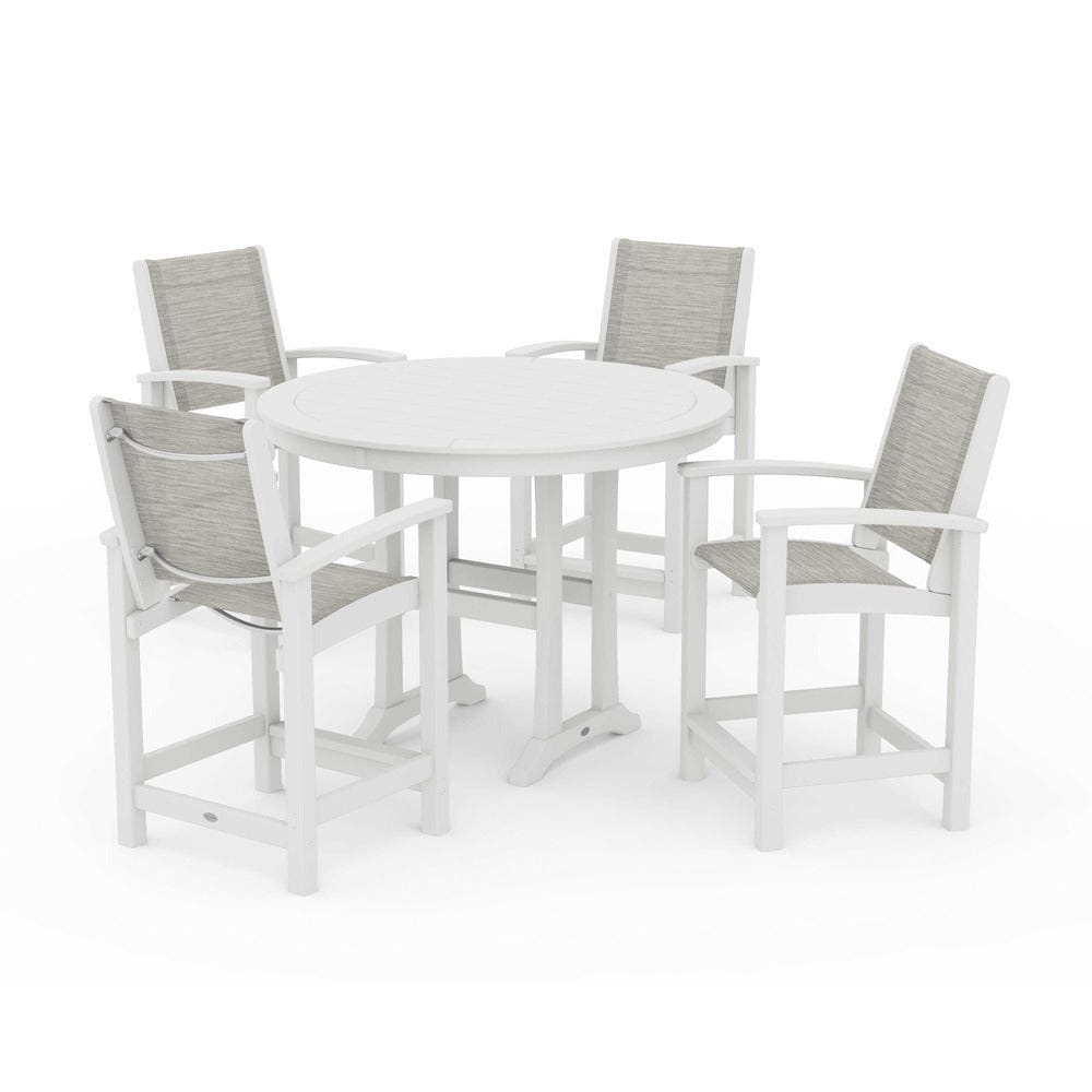 POLYWOOD® Outdoor Furniture POLYWOOD® - Coastal 5-Piece Counter Set - PWS319