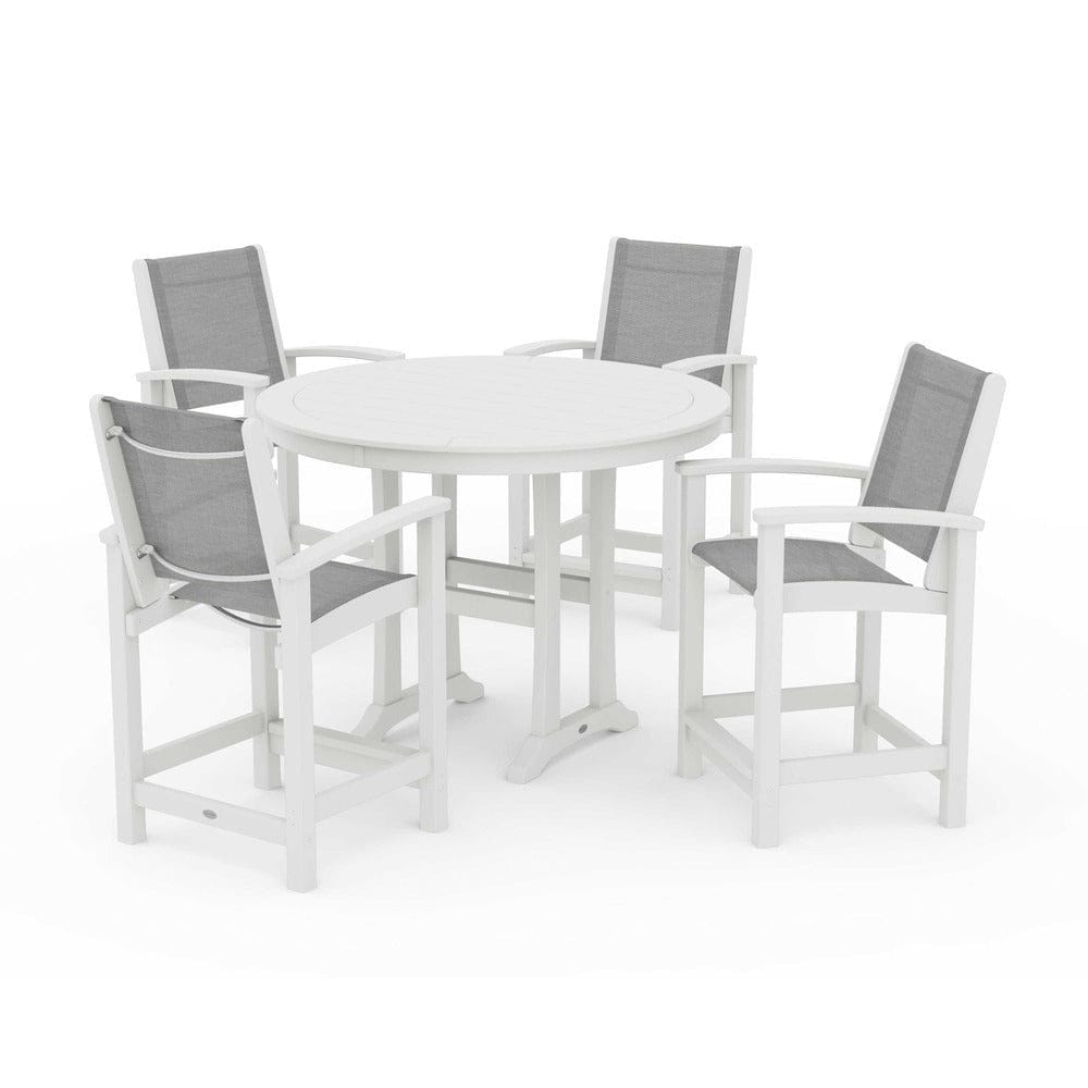 POLYWOOD® Outdoor Furniture POLYWOOD® - Coastal 5-Piece Counter Set - PWS319
