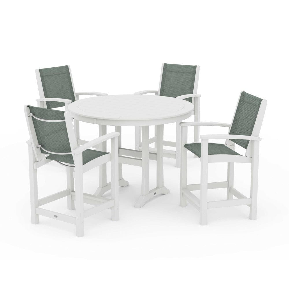 POLYWOOD® Outdoor Furniture POLYWOOD® - Coastal 5-Piece Counter Set - PWS319