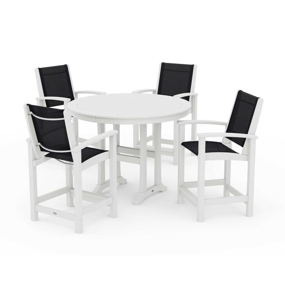 POLYWOOD® Outdoor Furniture POLYWOOD® - Coastal 5-Piece Counter Set - PWS319