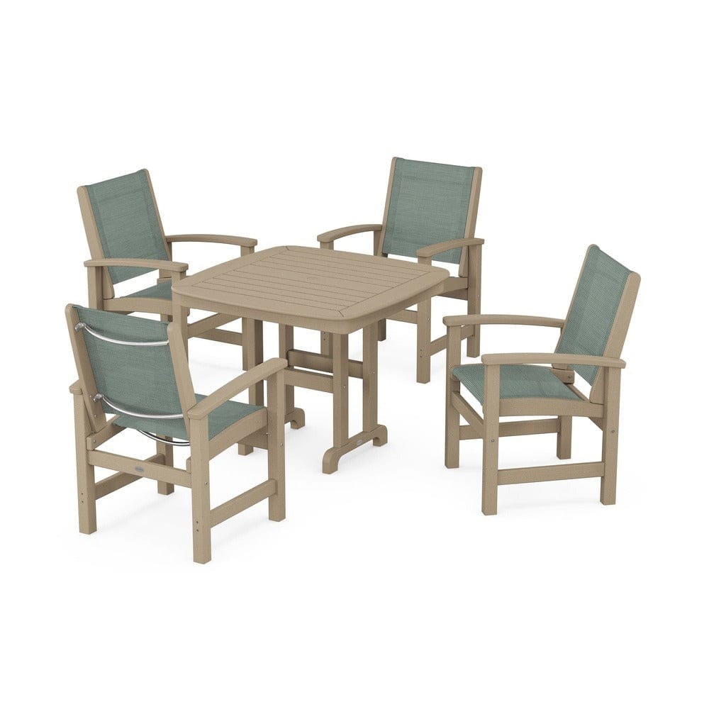 POLYWOOD® Outdoor Furniture POLYWOOD® - Coastal 5-Piece Dining Set - PWS1236