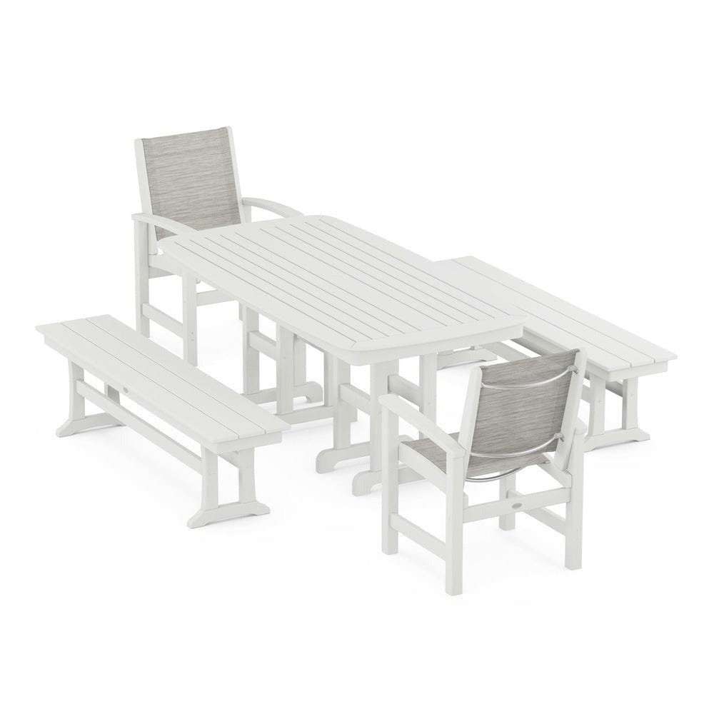POLYWOOD® Outdoor Furniture POLYWOOD® - Coastal 5-Piece Dining Set - PWS1263