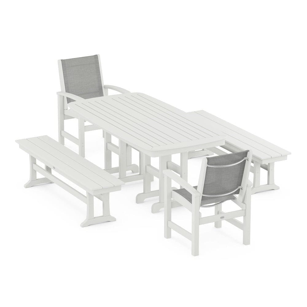 POLYWOOD® Outdoor Furniture POLYWOOD® - Coastal 5-Piece Dining Set - PWS1263
