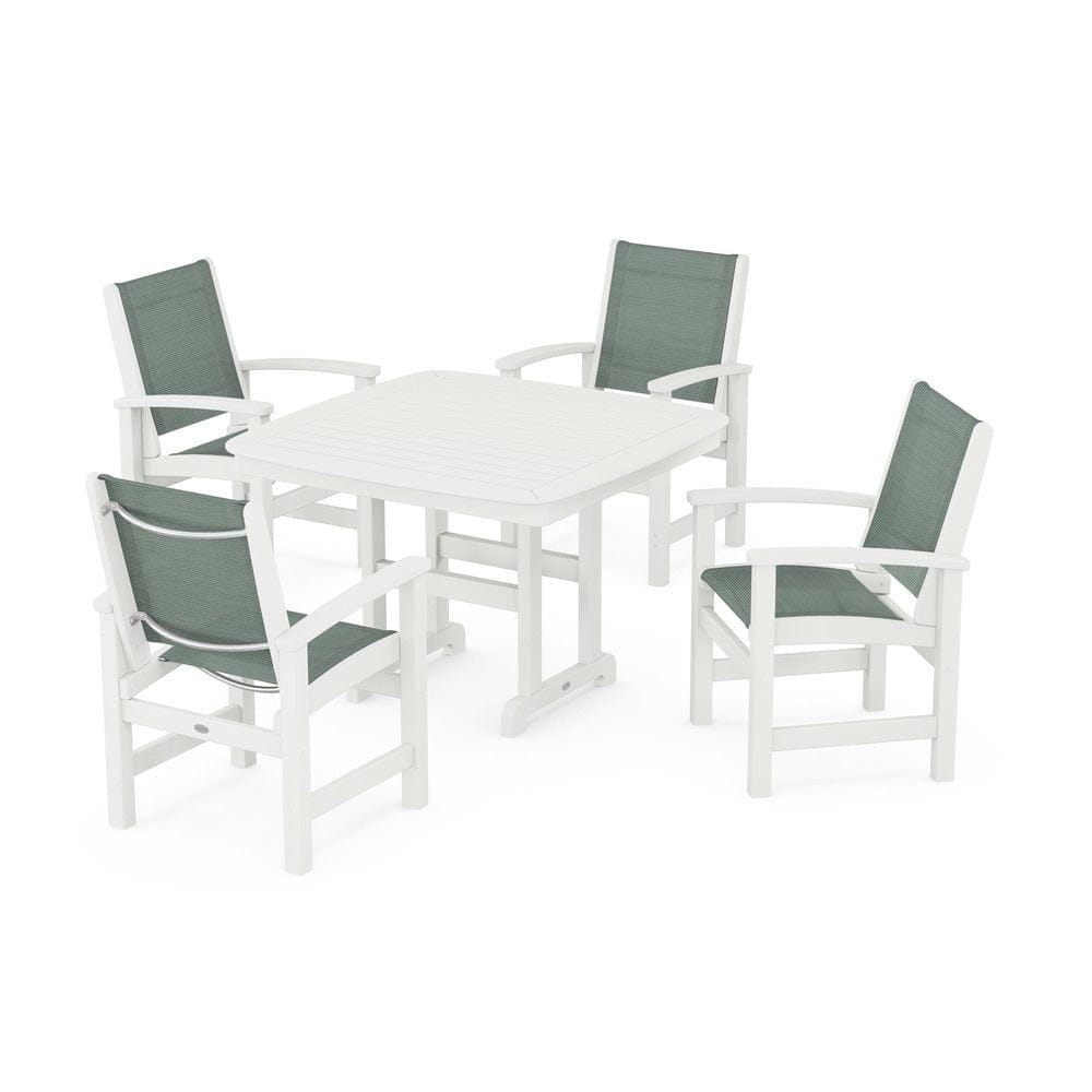 POLYWOOD® Outdoor Furniture POLYWOOD® - Coastal 5-Piece Dining Set - PWS914