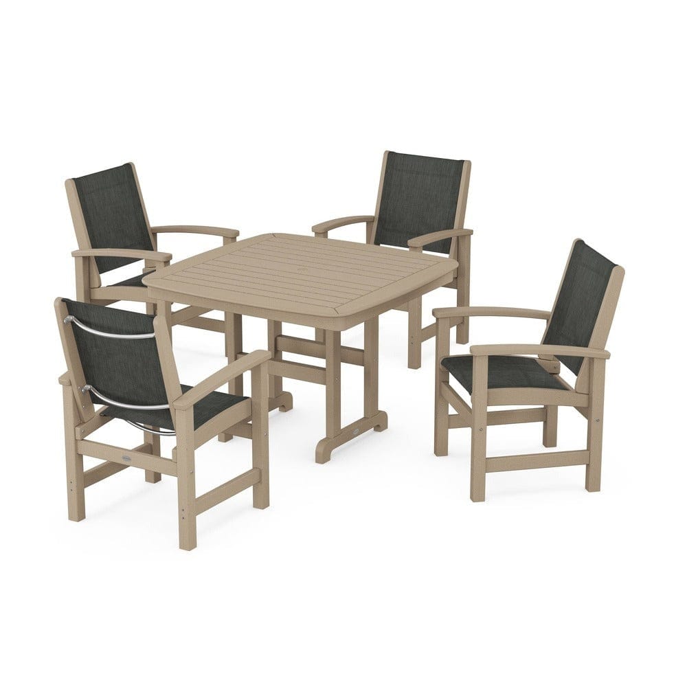 POLYWOOD® Outdoor Furniture POLYWOOD® - Coastal 5-Piece Dining Set - PWS914