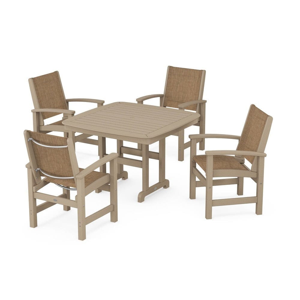 POLYWOOD® Outdoor Furniture POLYWOOD® - Coastal 5-Piece Dining Set - PWS914