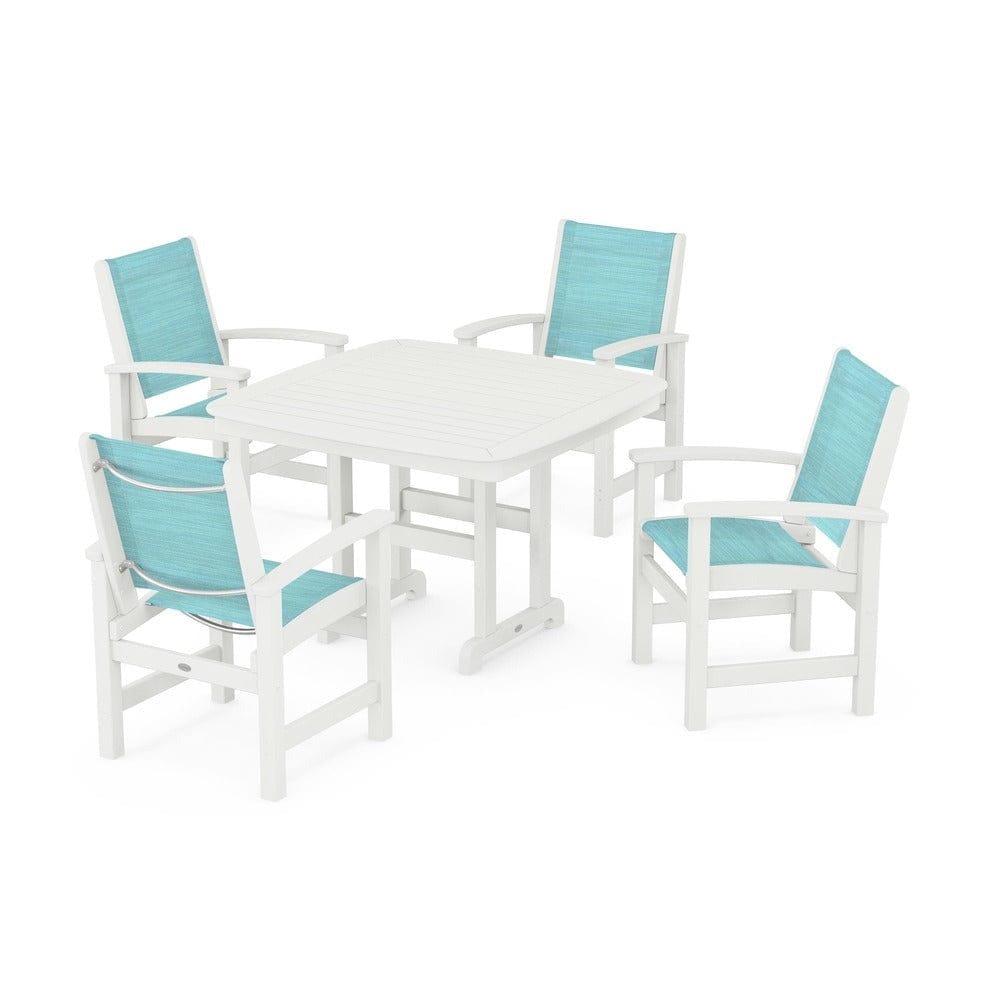 POLYWOOD® Outdoor Furniture POLYWOOD® - Coastal 5-Piece Dining Set - PWS914