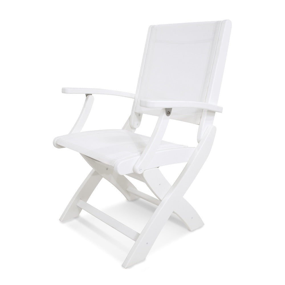 POLYWOOD® Chair White / White Sling POLYWOOD® Coastal Folding Chair - 9000
