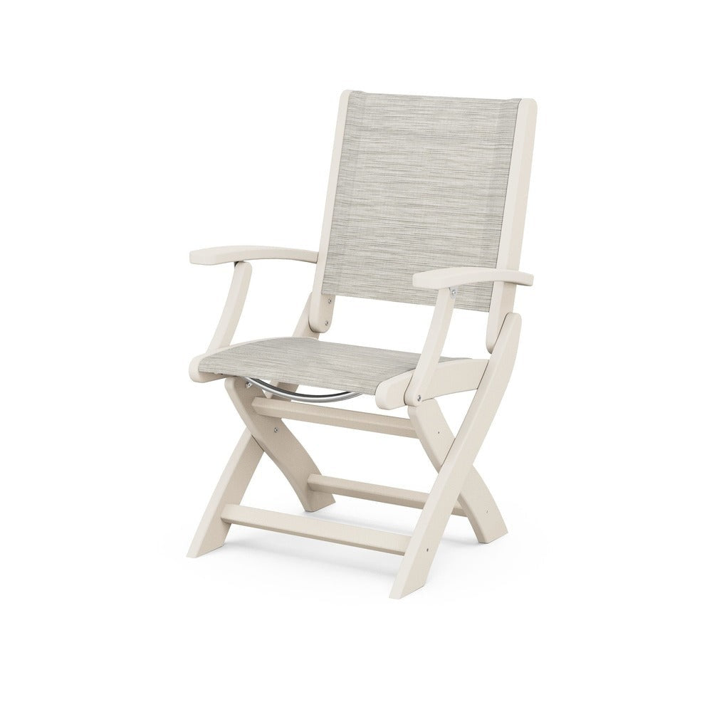POLYWOOD® Chair Sand / Birch Sling POLYWOOD® Coastal Folding Chair - 9000