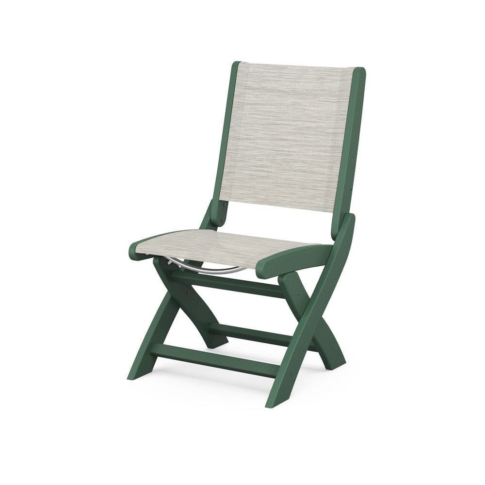 POLYWOOD® Outdoor Furniture Green / Birch Sling POLYWOOD® - Coastal Folding Side Chair - 9004