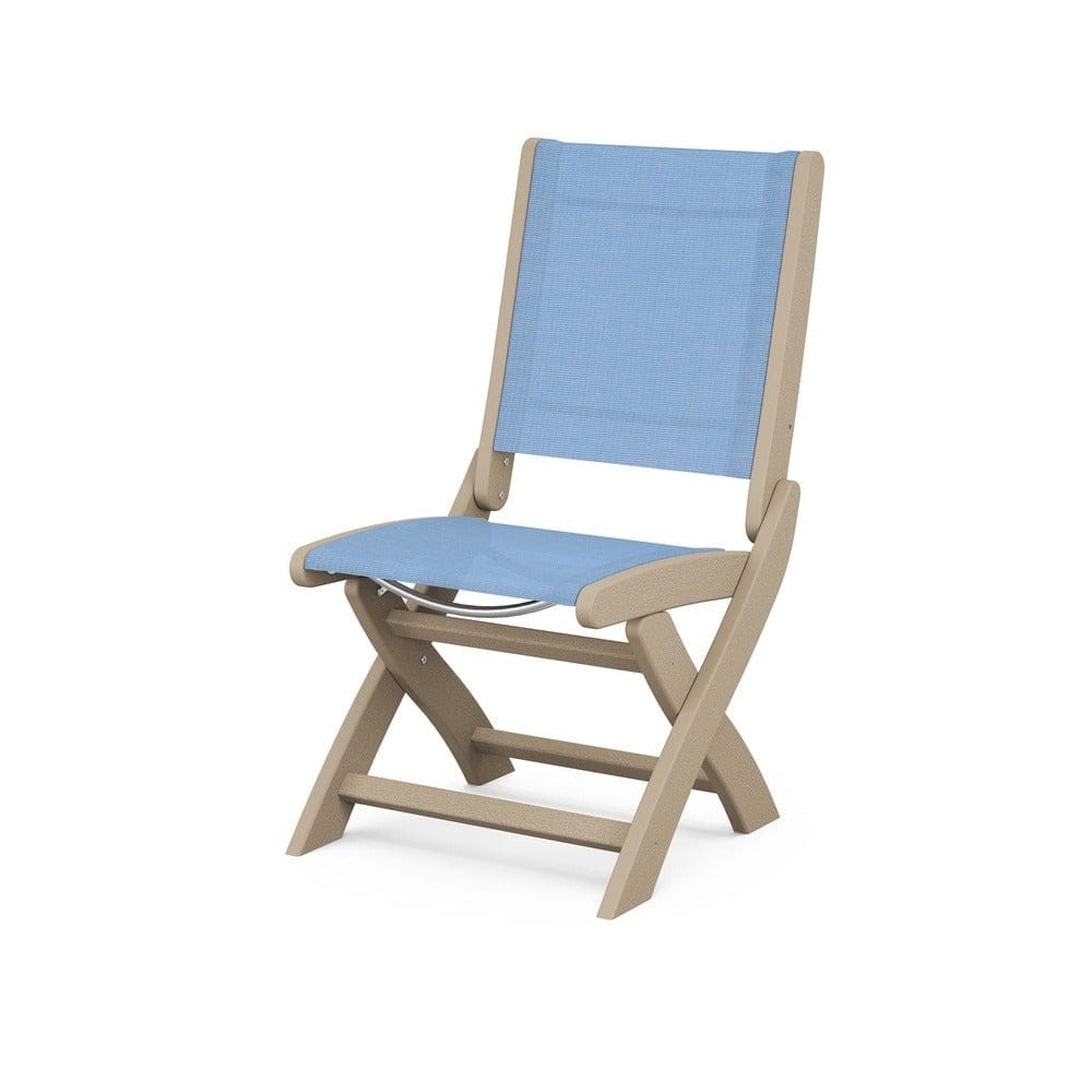 POLYWOOD® Outdoor Furniture Vintage Sahara / Poolside Sling POLYWOOD® - Coastal Folding Side Chair - 9004