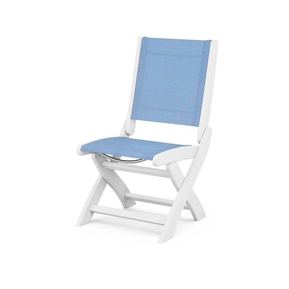 POLYWOOD® Outdoor Furniture White / Poolside Sling POLYWOOD® - Coastal Folding Side Chair - 9004