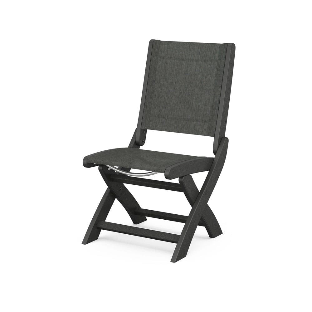 POLYWOOD® Outdoor Furniture Black / Ember Sling POLYWOOD® - Coastal Folding Side Chair - 9004