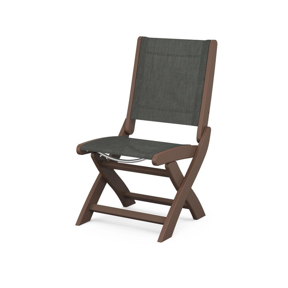 POLYWOOD® Outdoor Furniture Mahogany / Ember Sling POLYWOOD® - Coastal Folding Side Chair - 9004