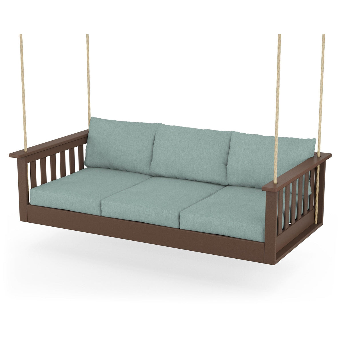 Vineyard Daybed Swing - Mahogany / Glacier Spa