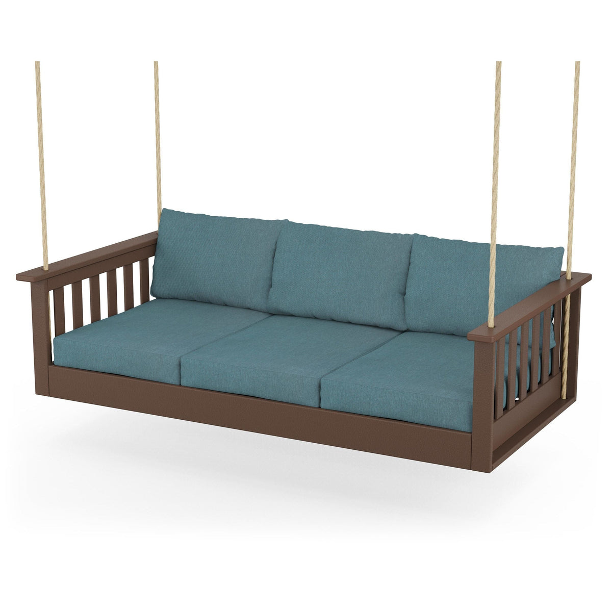 Vineyard Daybed Swing - Mahogany / Ocean Teal