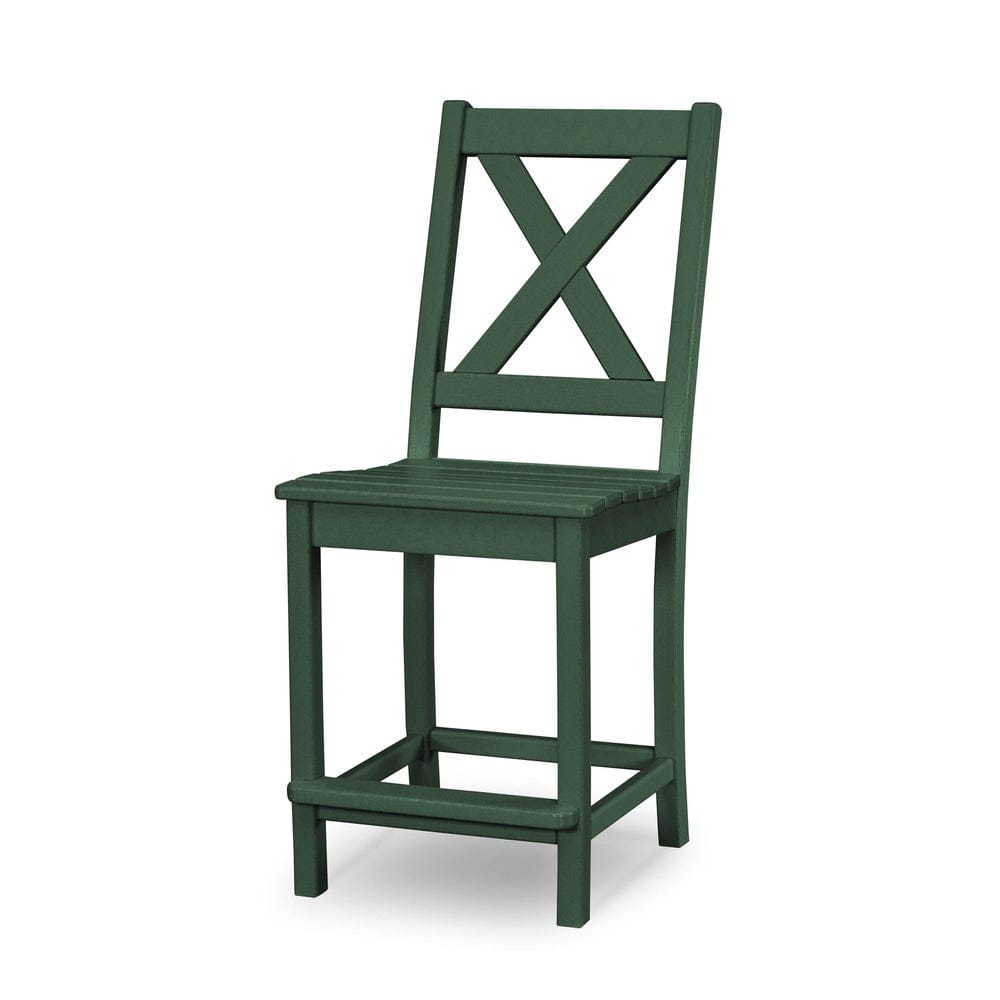 POLYWOOD® Braxton Counter Side Chair - Green TGD181GR