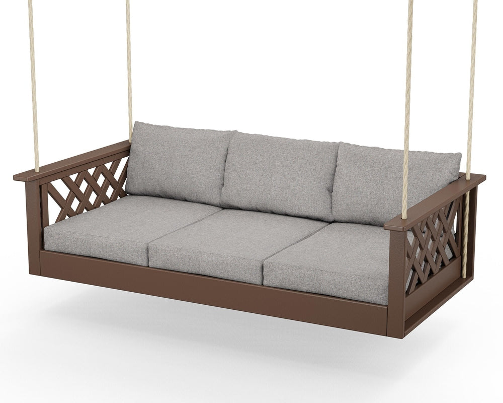 Wovendale Daybed Swing - Mahogany / Grey Mist