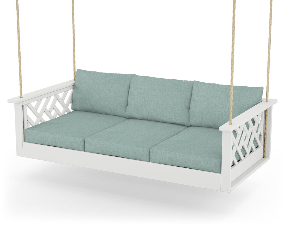 Chippendale Daybed Swing - White / Glacier Spa