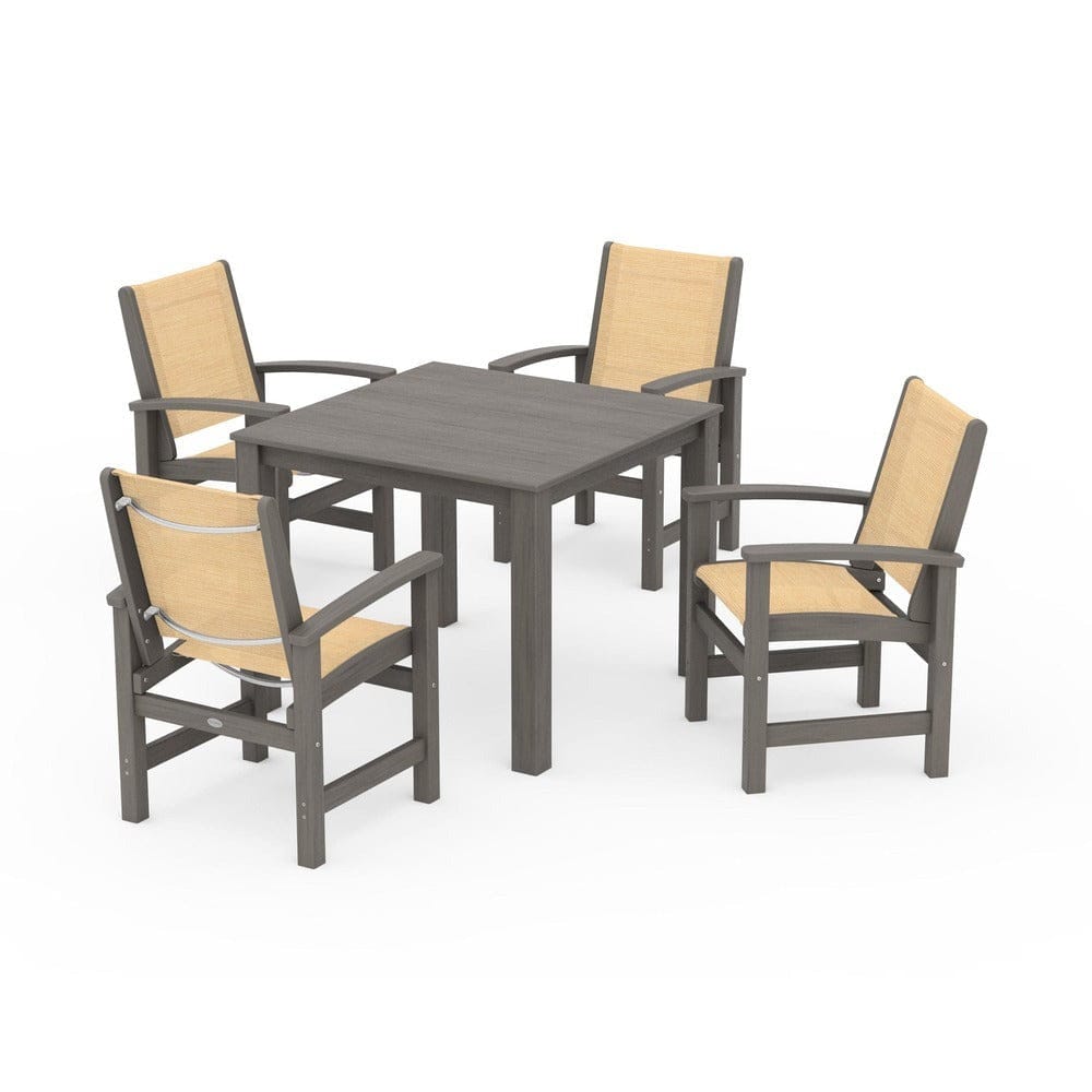 POLYWOOD® - Coastal 5-Piece Parsons Dining Set - PWS2278